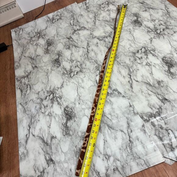 Talbots Leopard Calf Hair Belt with Gold Buckle size medium Y2K 90s animal print - Picture 5 of 5